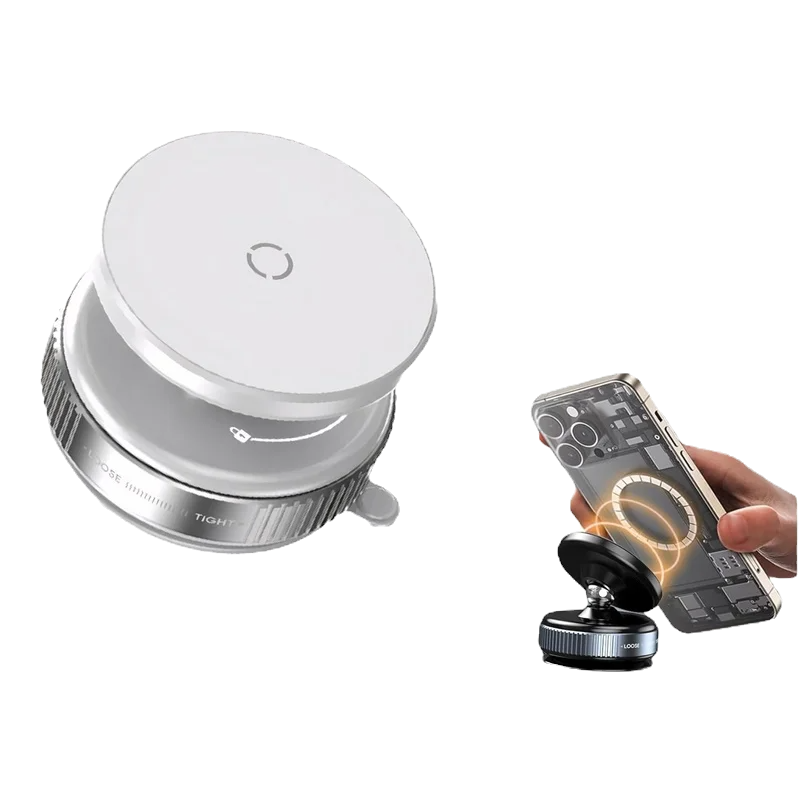 Magnetischer Vakuum-Autotelefonhalter mit 360°-Drehung und Saugnapf
