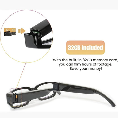 1PC Smart Video Kamera Brille HD Kamera Brille Mit 32GB Speicher