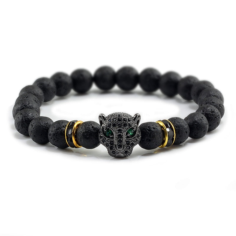 12 Style Armband Männer Schwarz