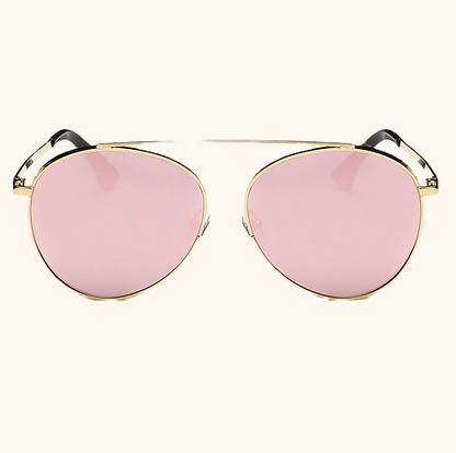 Bethel - Pilotensonnenbrille im Retro-Look mit verspiegelten Gläsern und Tropfenform