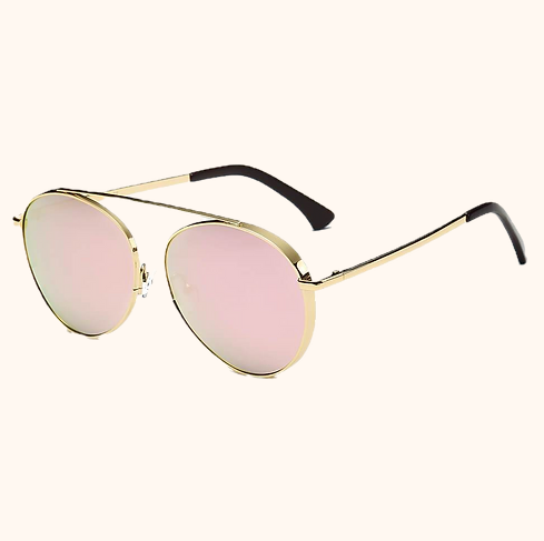 Bethel - Pilotensonnenbrille im Retro-Look mit verspiegelten Gläsern und Tropfenform