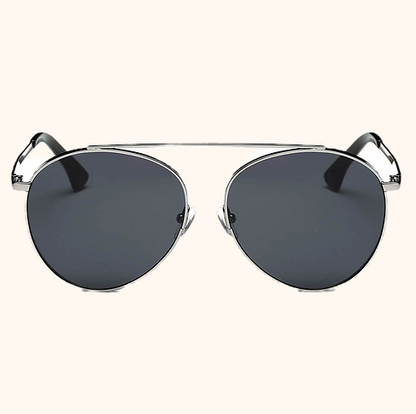Bethel - Pilotensonnenbrille im Retro-Look mit verspiegelten Gläsern und Tropfenform