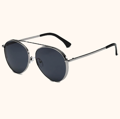 Bethel - Pilotensonnenbrille im Retro-Look mit verspiegelten Gläsern und Tropfenform