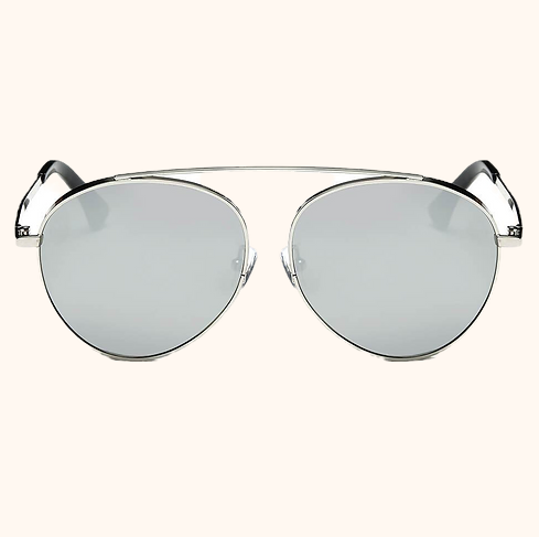 Bethel - Pilotensonnenbrille im Retro-Look mit verspiegelten Gläsern und Tropfenform