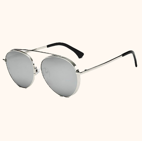 Bethel - Pilotensonnenbrille im Retro-Look mit verspiegelten Gläsern und Tropfenform