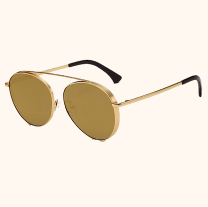 Bethel - Pilotensonnenbrille im Retro-Look mit verspiegelten Gläsern und Tropfenform