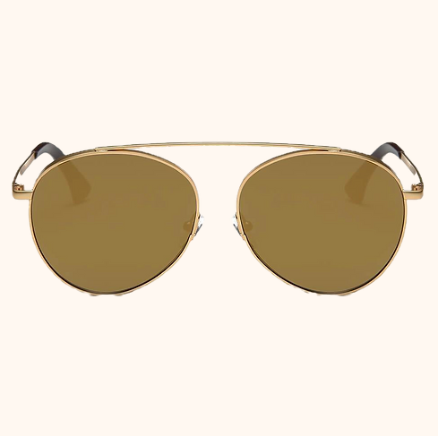 Bethel - Pilotensonnenbrille im Retro-Look mit verspiegelten Gläsern und Tropfenform