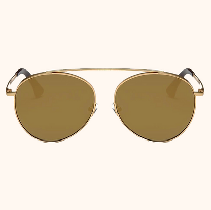 Bethel - Pilotensonnenbrille im Retro-Look mit verspiegelten Gläsern und Tropfenform