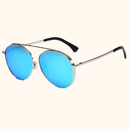 Bethel - Pilotensonnenbrille im Retro-Look mit verspiegelten Gläsern und Tropfenform