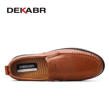 Dekabr Herren-Schlupfschuhe aus echtem Leder, lässig