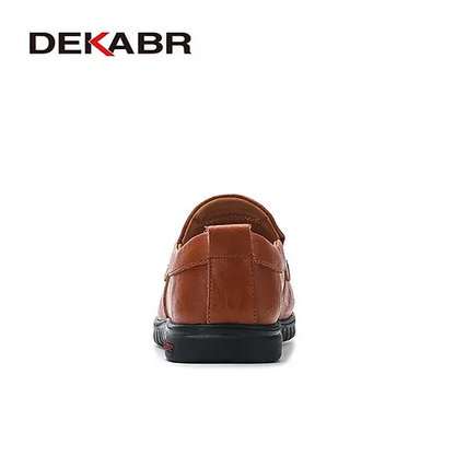 Dekabr Herren-Schlupfschuhe aus echtem Leder, lässig