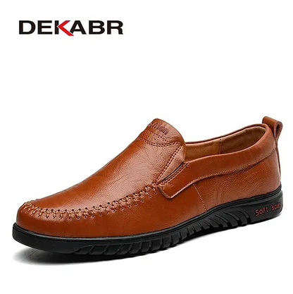 Dekabr Herren-Schlupfschuhe aus echtem Leder, lässig