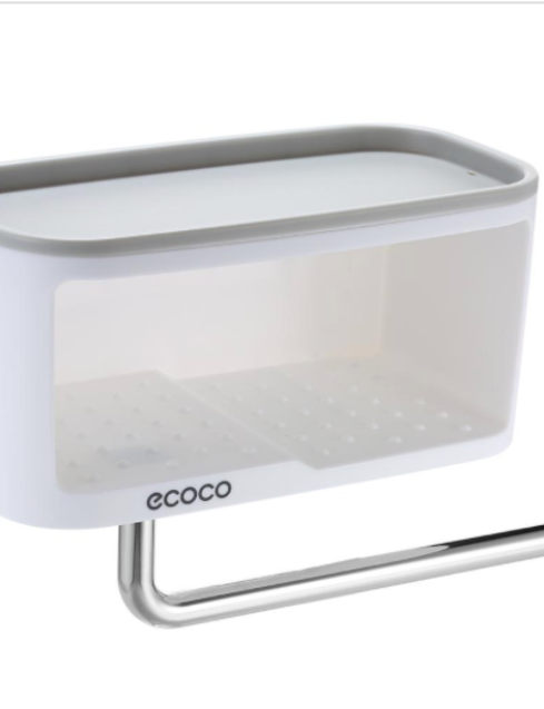 Ecoco Wandmontiertes Handtuch- und Seifenregal 