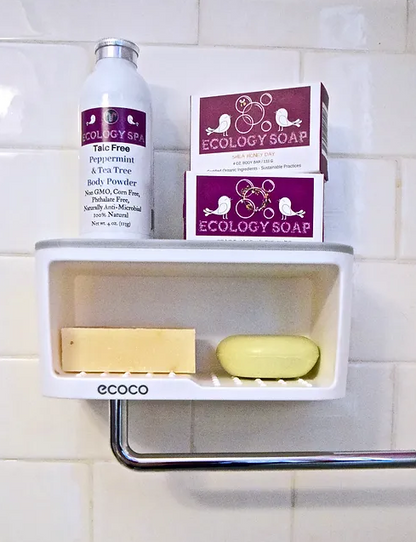 Ecoco Wandmontiertes Handtuch- und Seifenregal 