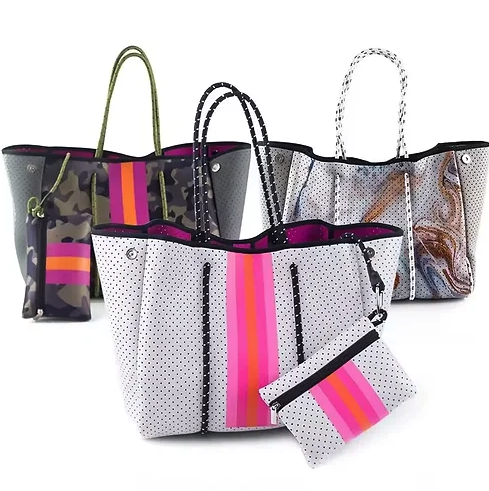 🔥 Meistverkaufte Strandtasche aus perforiertem Neopren – stilvolle und funktionelle Damenhandtasche