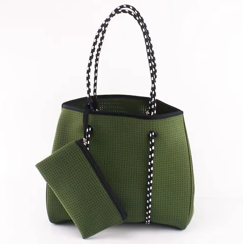 🔥 Meistverkaufte Strandtasche aus perforiertem Neopren – stilvolle und funktionelle Damenhandtasche