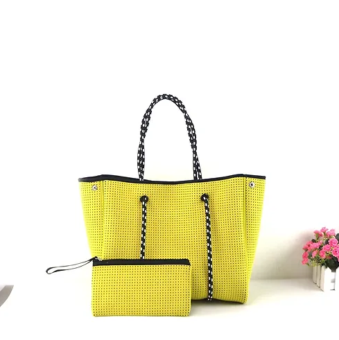 🔥 Meistverkaufte Strandtasche aus perforiertem Neopren – stilvolle und funktionelle Damenhandtasche