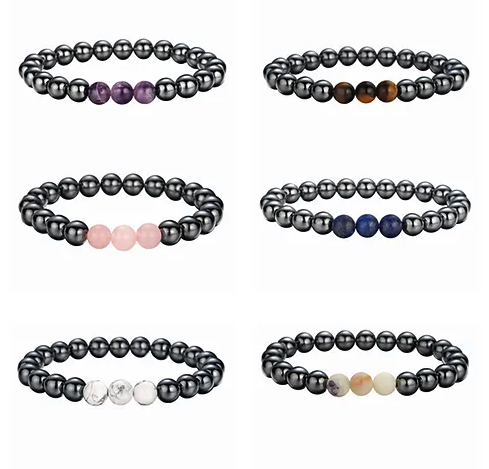 Magnetit-Therapie-Edelsteinarmband – Reiki-Heilung mit Perlen zur Linderung von Ängsten