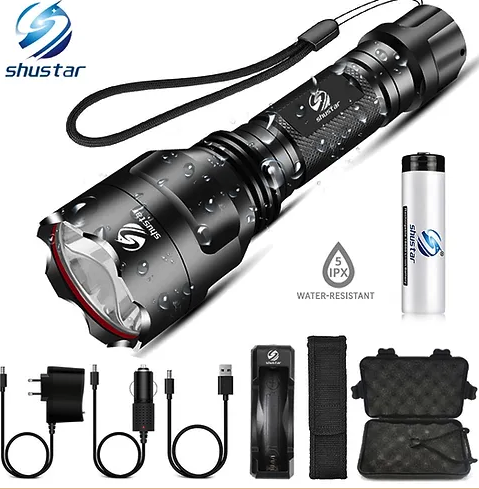 Superhelle LED-Taschenlampe, 5 Beleuchtungsmodi