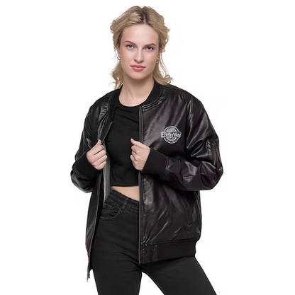 Bomberjacke aus Leder