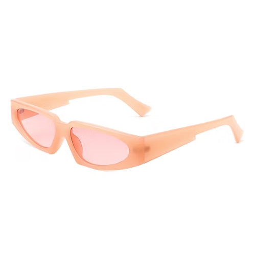 Quetzalx - Rechteckige, schmale Retro-Sonnenbrille im Vintage-Stil