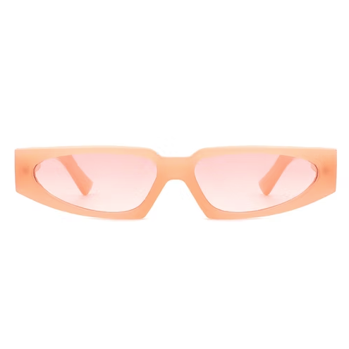 Quetzalx - Rechteckige, schmale Retro-Sonnenbrille im Vintage-Stil