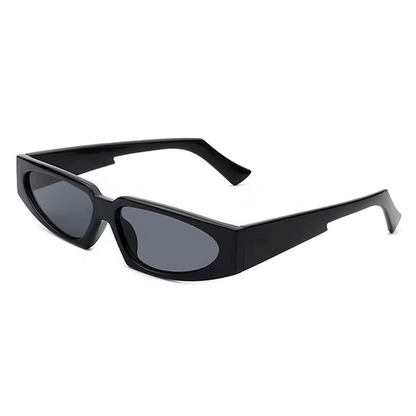 Quetzalx - Rechteckige, schmale Retro-Sonnenbrille im Vintage-Stil