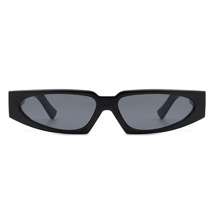 Quetzalx - Rechteckige, schmale Retro-Sonnenbrille im Vintage-Stil