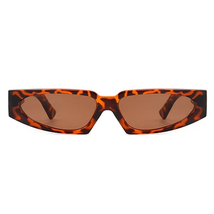 Quetzalx - Rechteckige, schmale Retro-Sonnenbrille im Vintage-Stil
