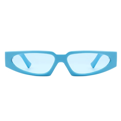 Quetzalx - Rechteckige, schmale Retro-Sonnenbrille im Vintage-Stil