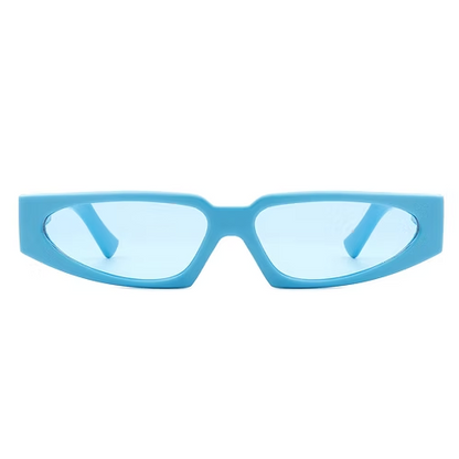 Quetzalx - Rechteckige, schmale Retro-Sonnenbrille im Vintage-Stil