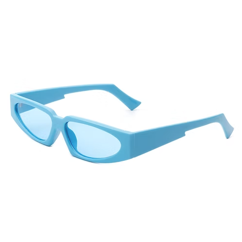 Quetzalx - Rechteckige, schmale Retro-Sonnenbrille im Vintage-Stil
