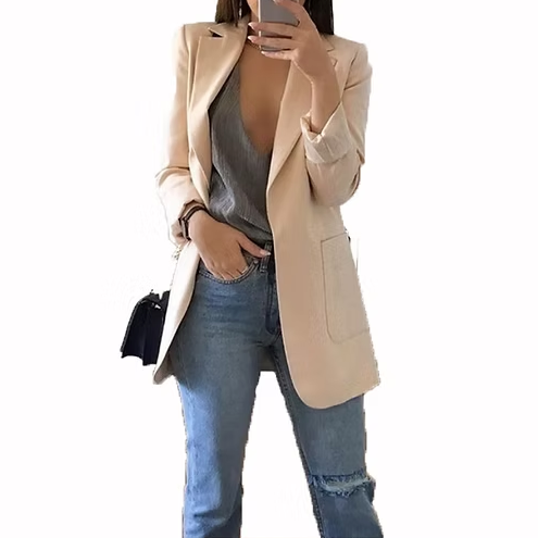 Langärmlige Strickjacke in Übergröße für Damen
