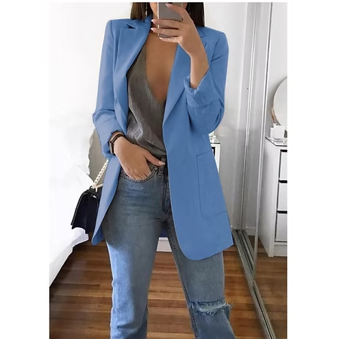 Langärmlige Strickjacke in Übergröße für Damen
