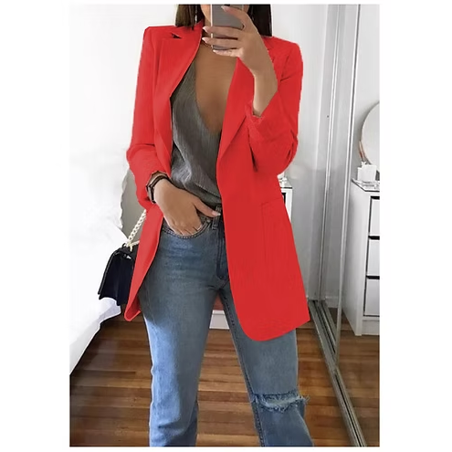 Langärmlige Strickjacke in Übergröße für Damen