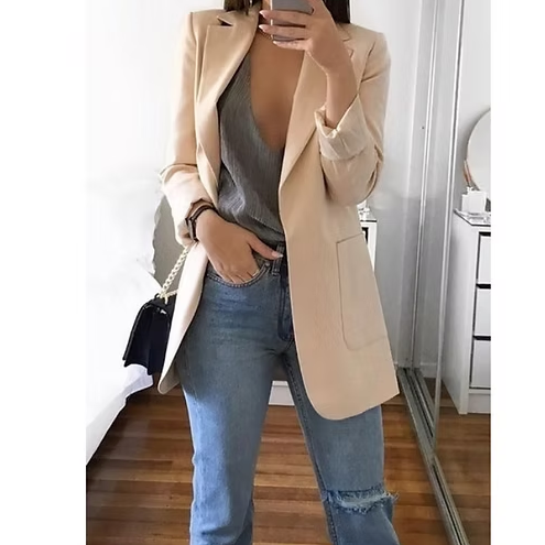 Langärmlige Strickjacke in Übergröße für Damen