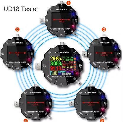 UD18 USB Tester 3.0 DC Digital Car Voltmeter