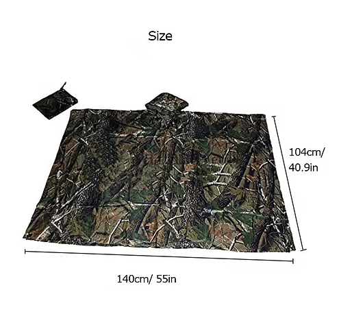Regenponcho Wasserdicht Camouflage Regenmantel Outdoor