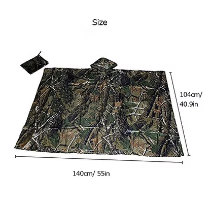 Regenponcho Wasserdicht Camouflage Regenmantel Outdoor