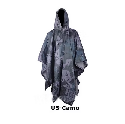 Regenponcho Wasserdicht Camouflage Regenmantel Outdoor